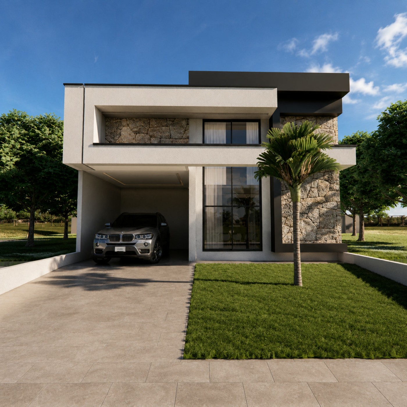projeto de casa na planta no Jardim Mantova, em Indaiatuba